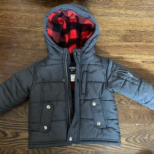 Fleece lined puffer jacket